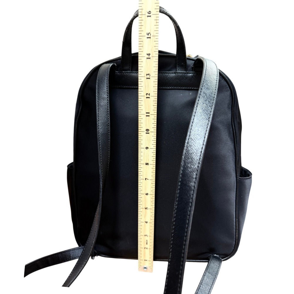Kate Spade New York Black Nylon Saffiano Leather Backpack Classic with Dust Bag - Picture 14 of 16